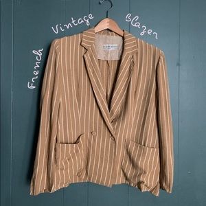 French Vintage Linen Blazer